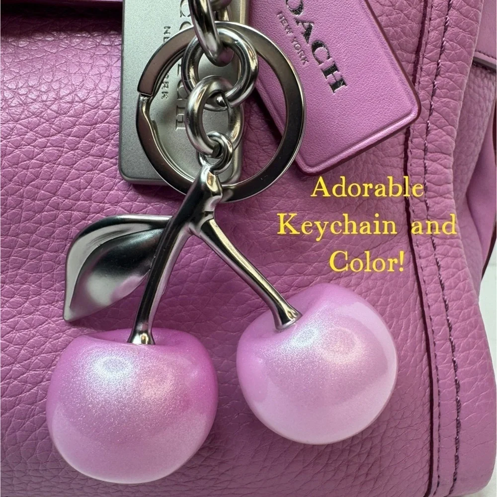 Lavender-Pink Cherry Keychain